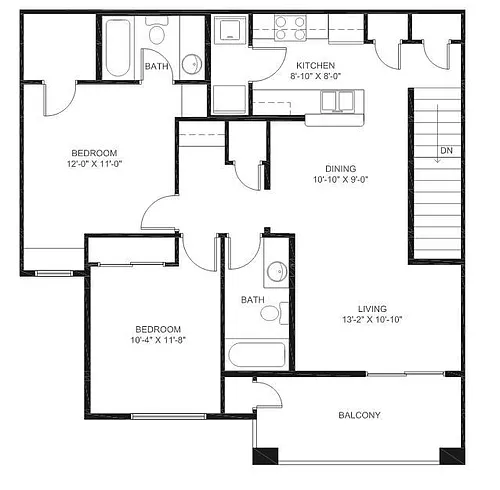 Floor plan 2 Bedroom