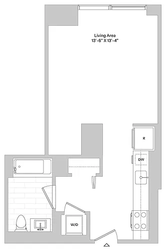 Floor plan S4 | Studio | 1 Bath
