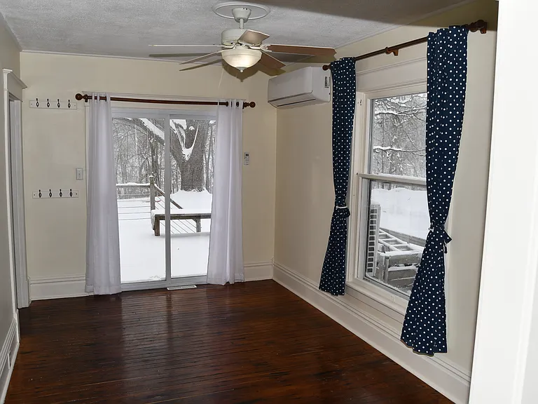 Dining room looking into backyard and deck.