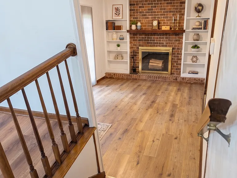 Kitchen stairs to family den