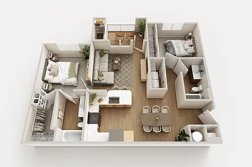 Floor plan 2 BR