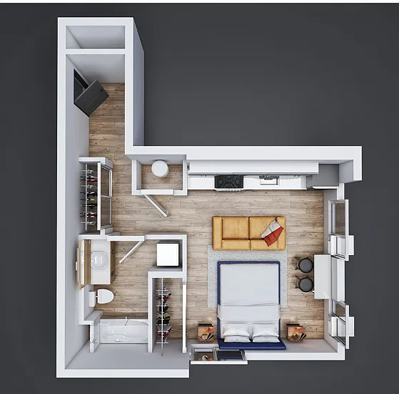 Floor plan Studio Type A6