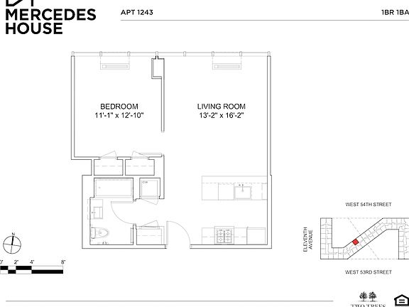 2nd image of 550 W 54th St #1243