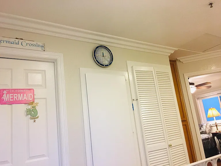 SECOND FLOOR = my LOCKED bedroom ; far right is YOUR cozy FURNISHED guest BEDROOM, views of quiet Courtyard and street. 3 hall closets: Furnace, Washer and Dryer etc. .