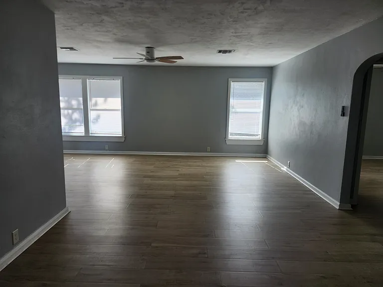 Dining room opens to
 living room