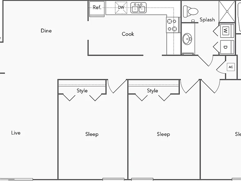 3 Bed 2 Bath with Washer Dryer 3 Bed 2 Bath with Washer Dryer