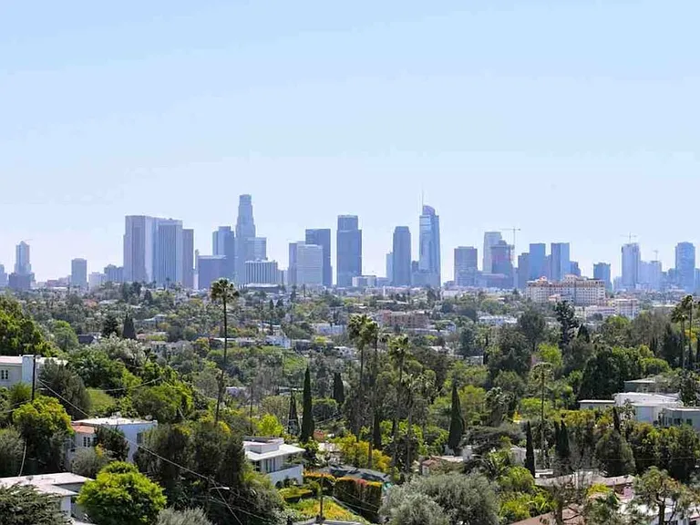 Downtown view from balcony.