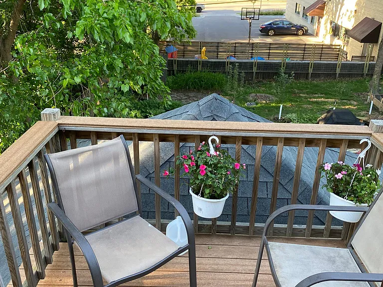 Second floor private deck off one of the bedrooms.