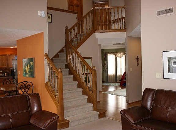 Warm open floor plan.