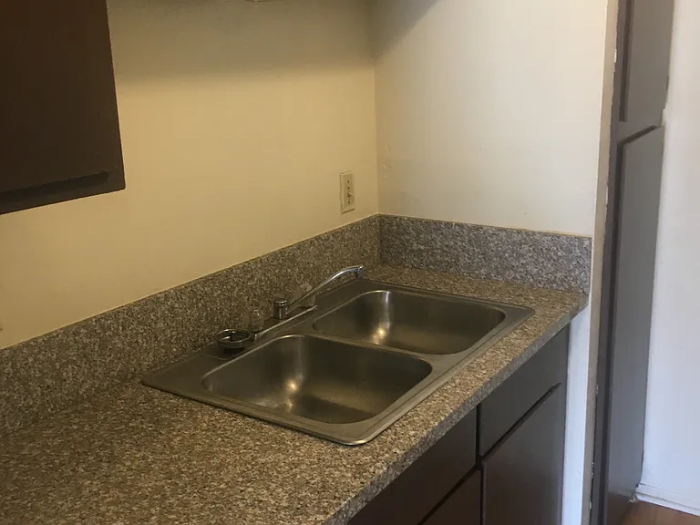 One side of the kitchen area