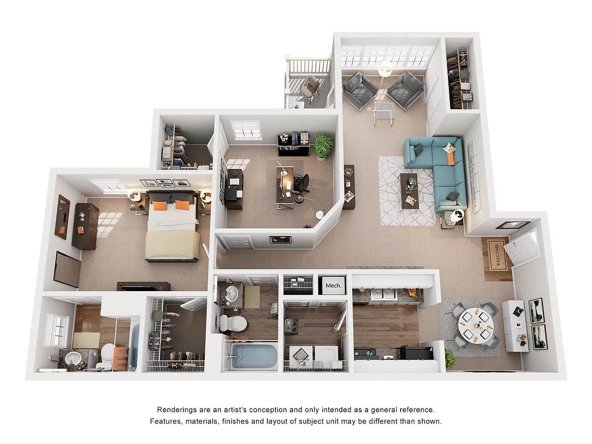 Floor plan Woodruff w/ Sunroom