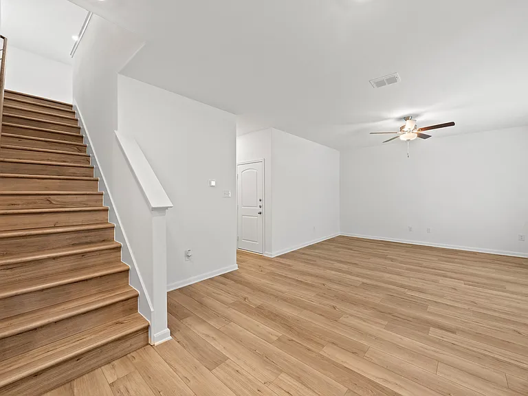 Vinyl flooring in the family room.