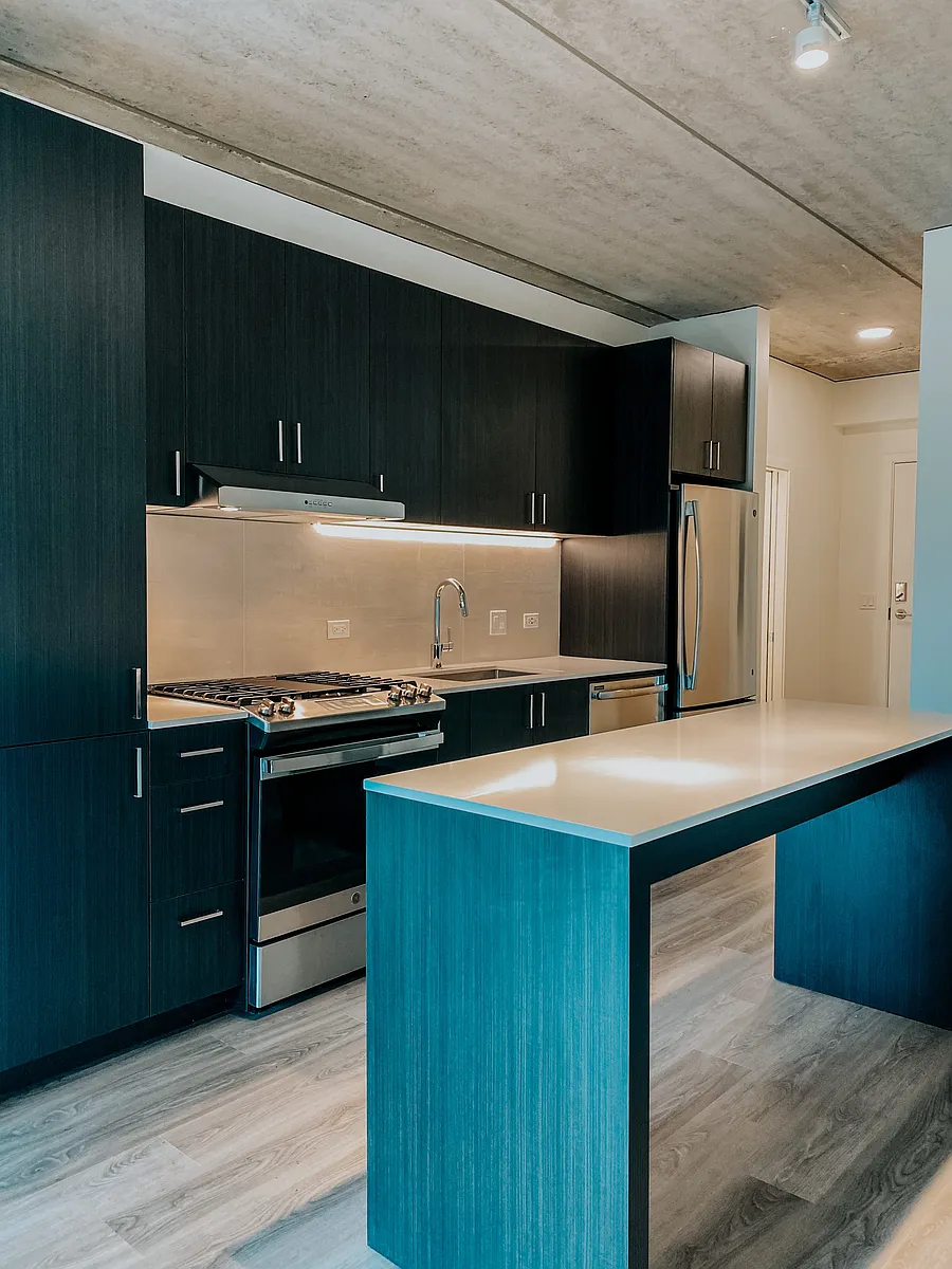 Floor plan 1 Bedroom with Island