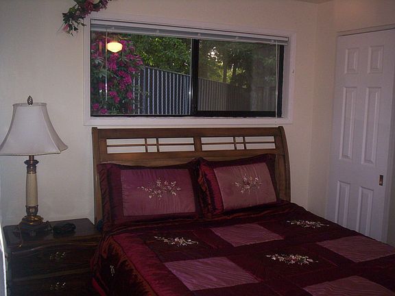 Master bed features, new closet doors 