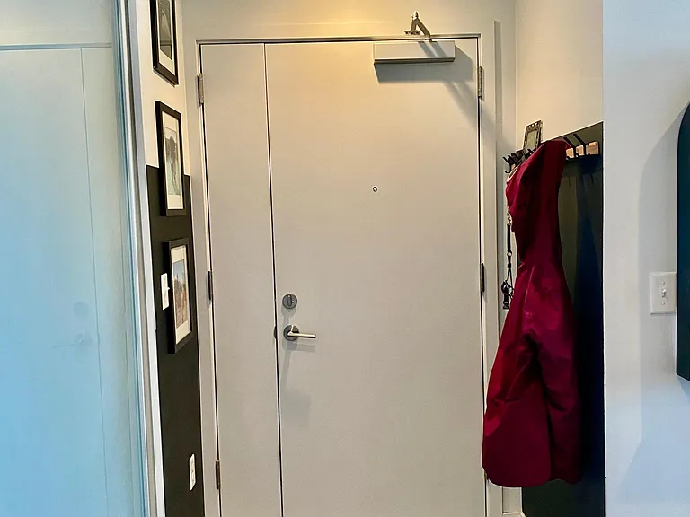 Front Door with Coat Hooks