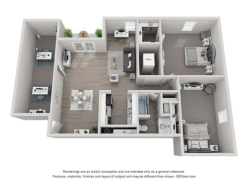 Floor plan Phase 1 - 2x1 W/ Den Standard
