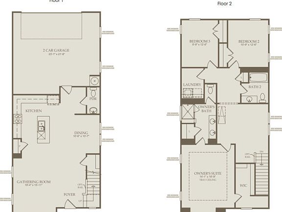 Floor Plan Level 1 and Floor Plan Level 2