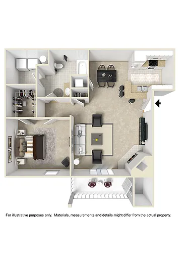 Floor plan One Bedroom