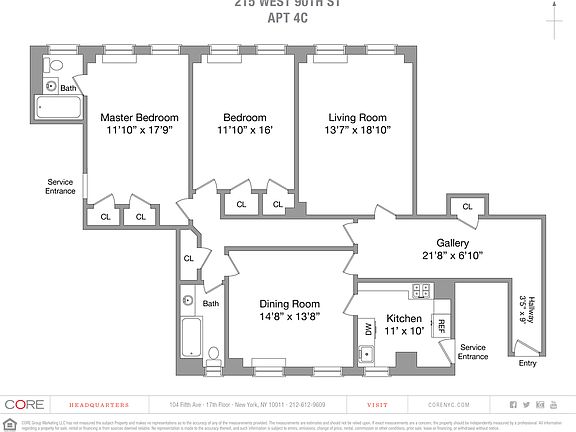 2nd image of 215 W 90th St APT 4C