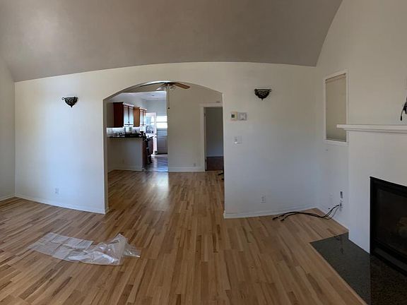 Living Room with Fireplace and cathedral ceiling
