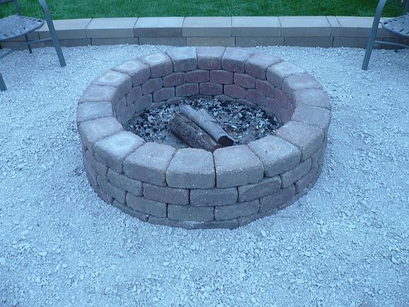 Built in firepit