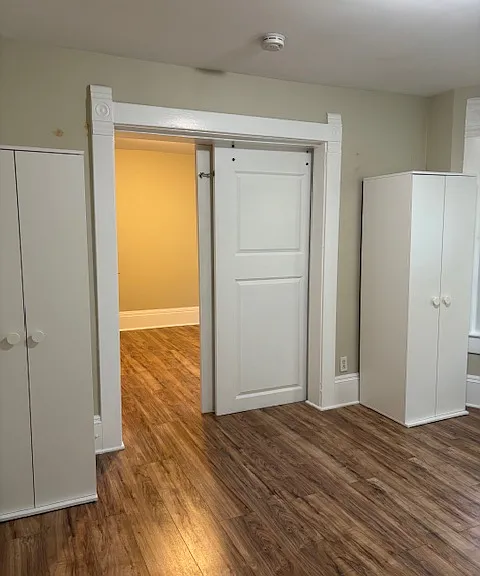 Double closets in office/bedroom
