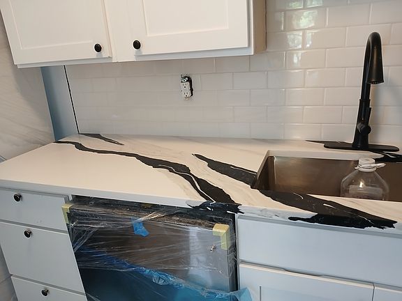 beautiful brand new 
marble countertops