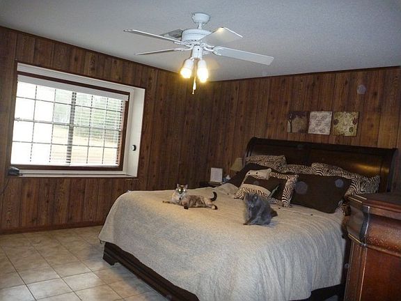 Large master bedroom with bay window