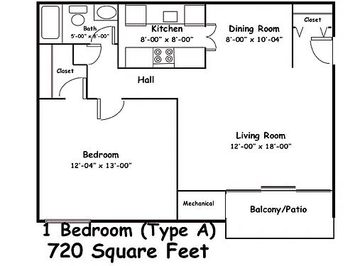 Floor plan One Bedroom