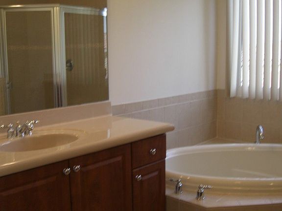 Master bathroom with jacuzzi tub.