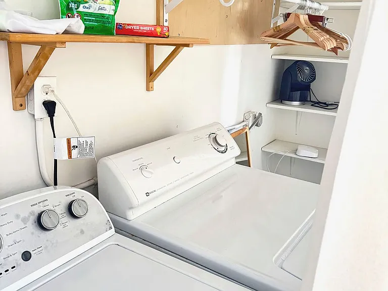 Washer and dryer in bedroom 3