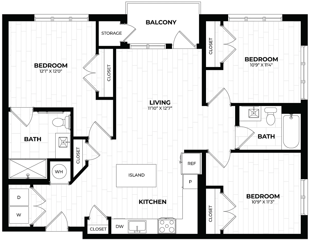 Floor plan 3 Bed/2 Bath-3.1 ANSI