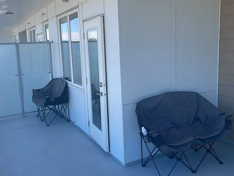 Generous partially-covered patio