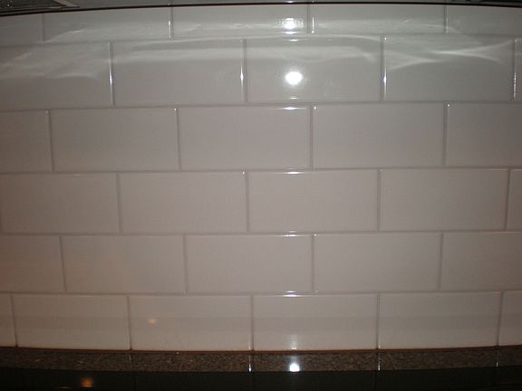 Subway tile back splash/granite tile countertops 
