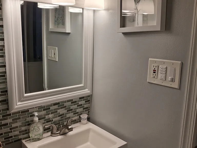 Lower level: full bathroom with shower