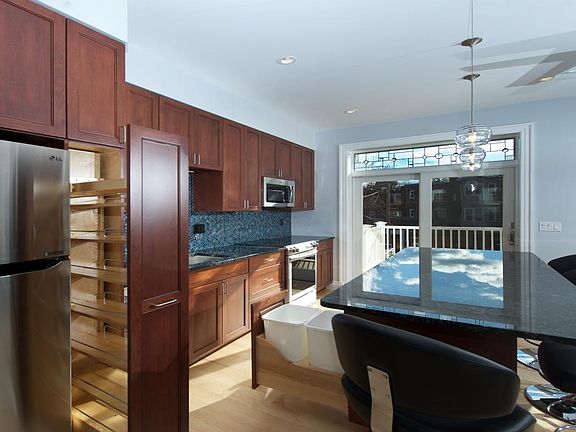 Examples of special pullouts for storage, trash and recyclables