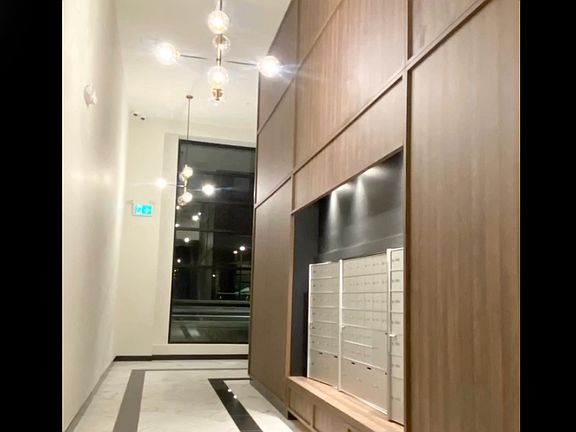 Lobby and mail lockers