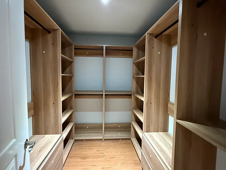 Custom Oak Walk-In closet