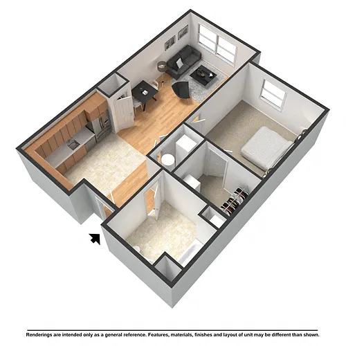 Floor plan 1 Bedroom