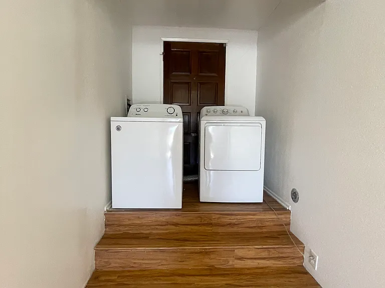New washer and dryer in unit.
