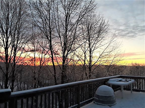 Sunrise view from deck