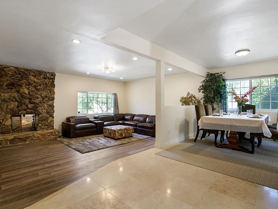 Large open space with sunk in living room