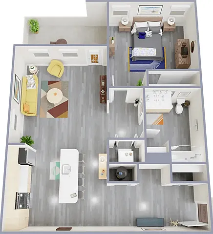One bedroom, one bath, 786 square foot apartment home One bedroom, one bath, 786 square foot apartment home