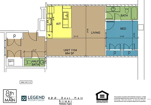 Floor plan 8th and Main 1104