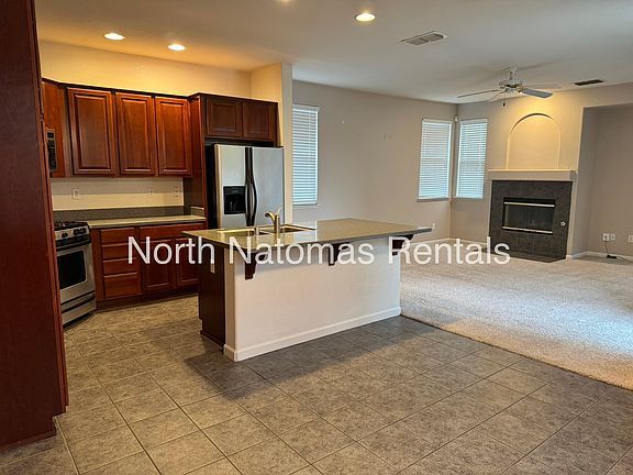 Kitchen and family room