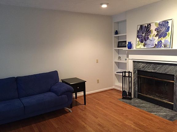 living room with built. in shelves