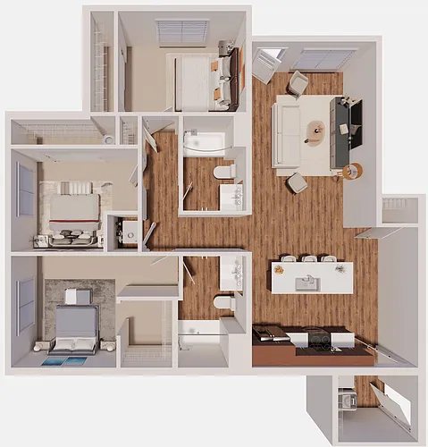 Floor plan F1 First Floor 3 Bedroom with Garage