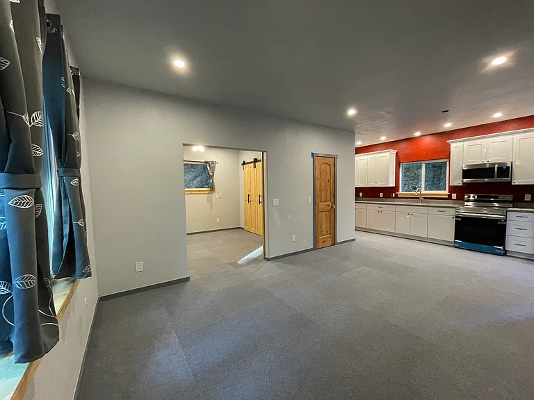 Living room, bedroom, kitchen, hall entry closet