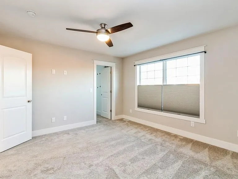 Primary bedroom with walk-in closet