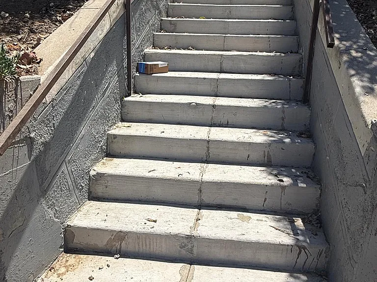 Stairs from main street entrance